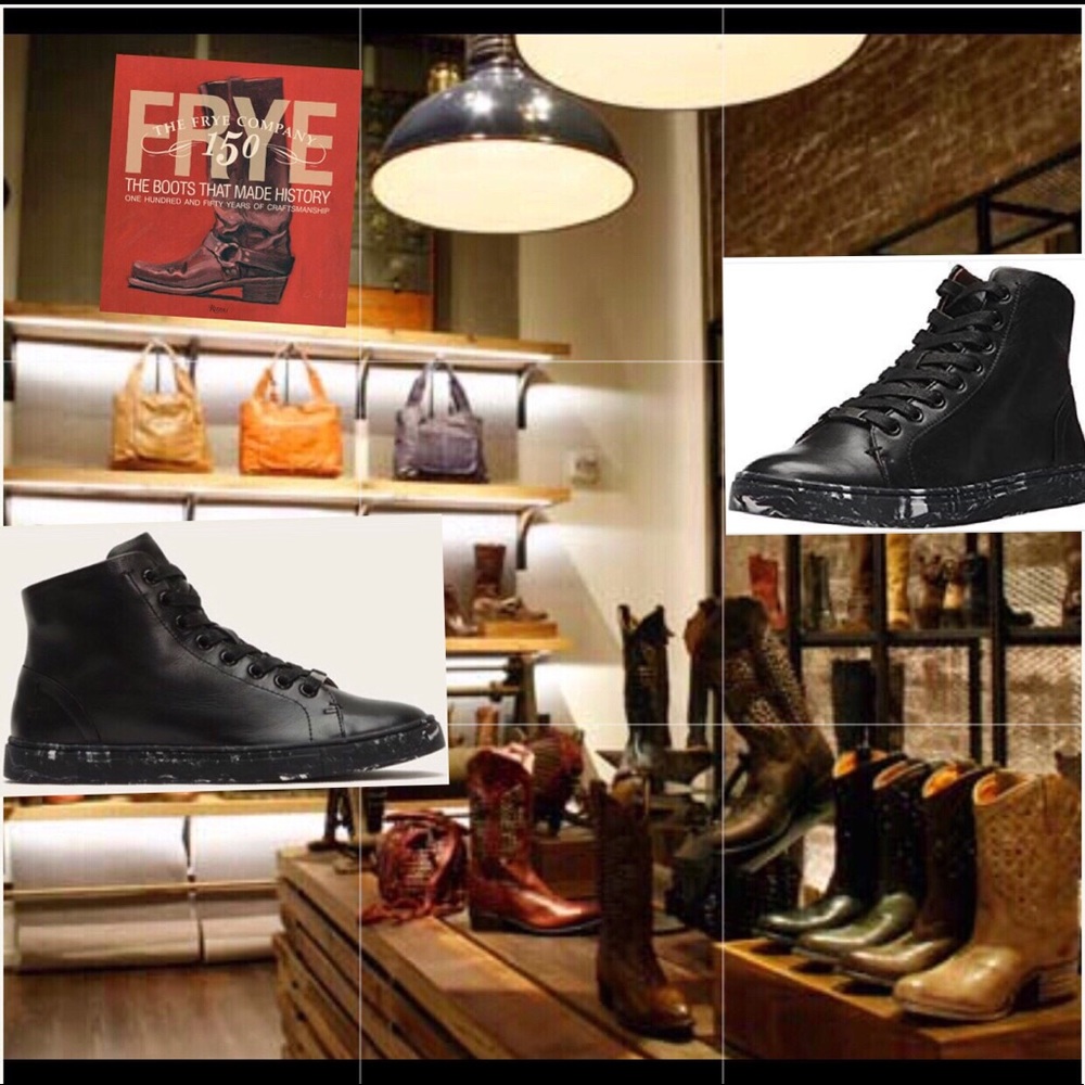 Frye Ivy Leather High Top  Combat Sneakers 👟 Very lightly worn!